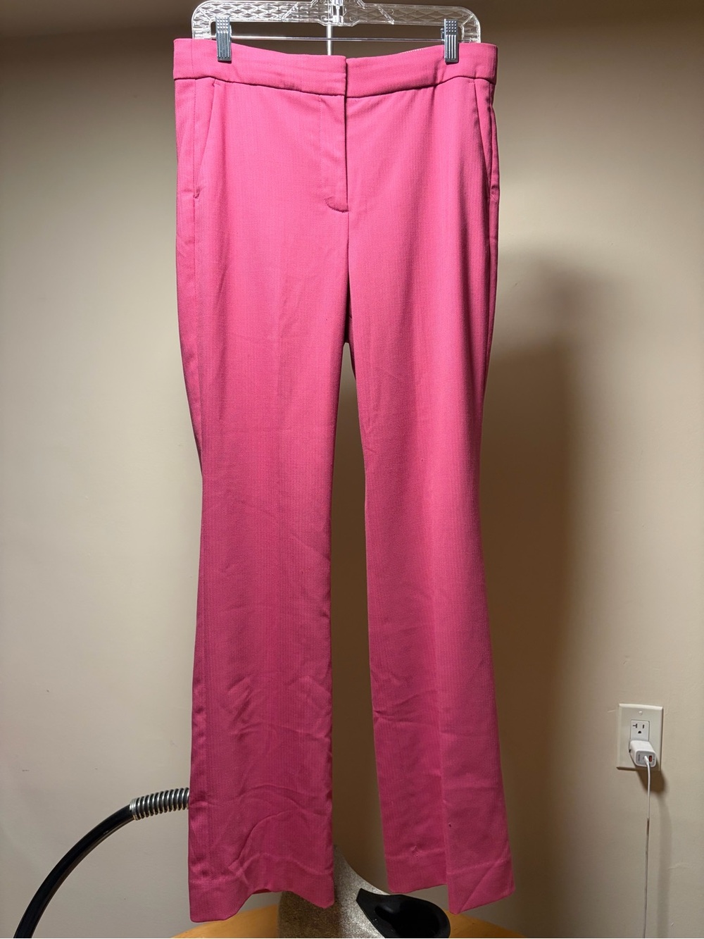 J.Crew Willa Full-Length Flare Pants in the color Garden Dahlia (Pink) 8